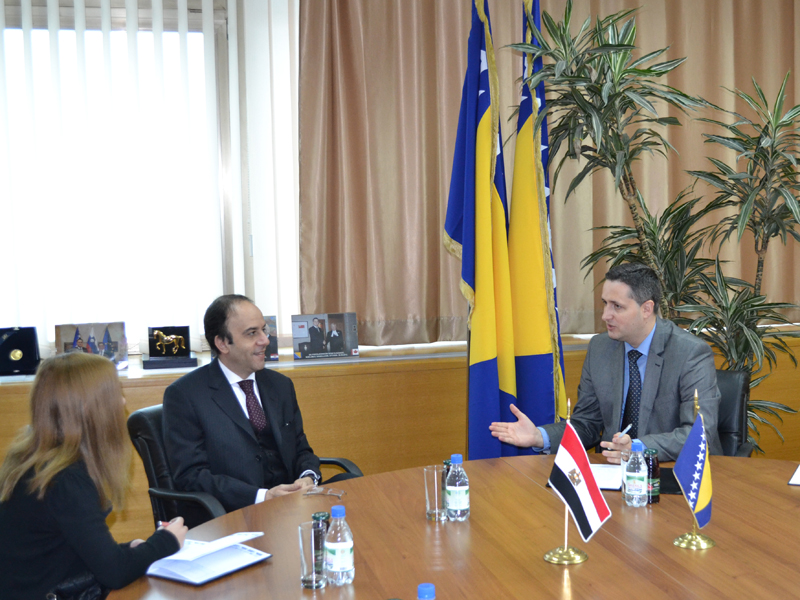 Predsjedavajući Predstavničkog doma dr. Denis Bećirović razgovarao s ambasadorom Egipta u BiH